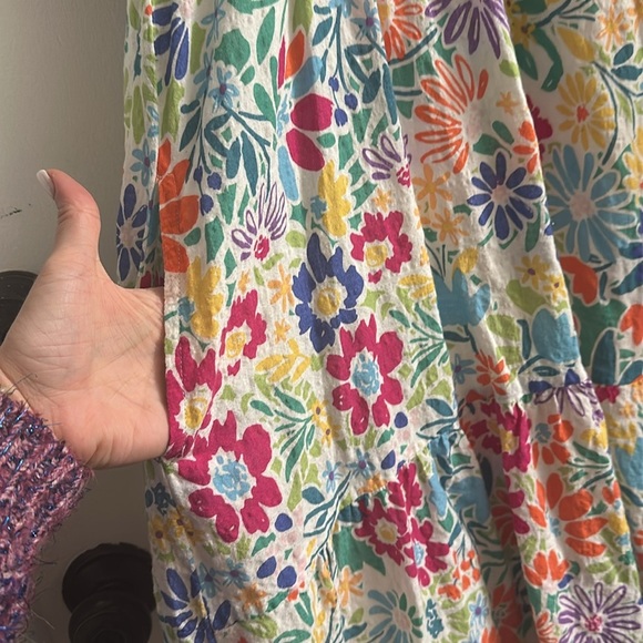 ANTHROPOLOGIE UNCLE FRANK GARDEN DELIGHT FLORAL DRESS summer colorful SIZE XS - Picture 4 of 7